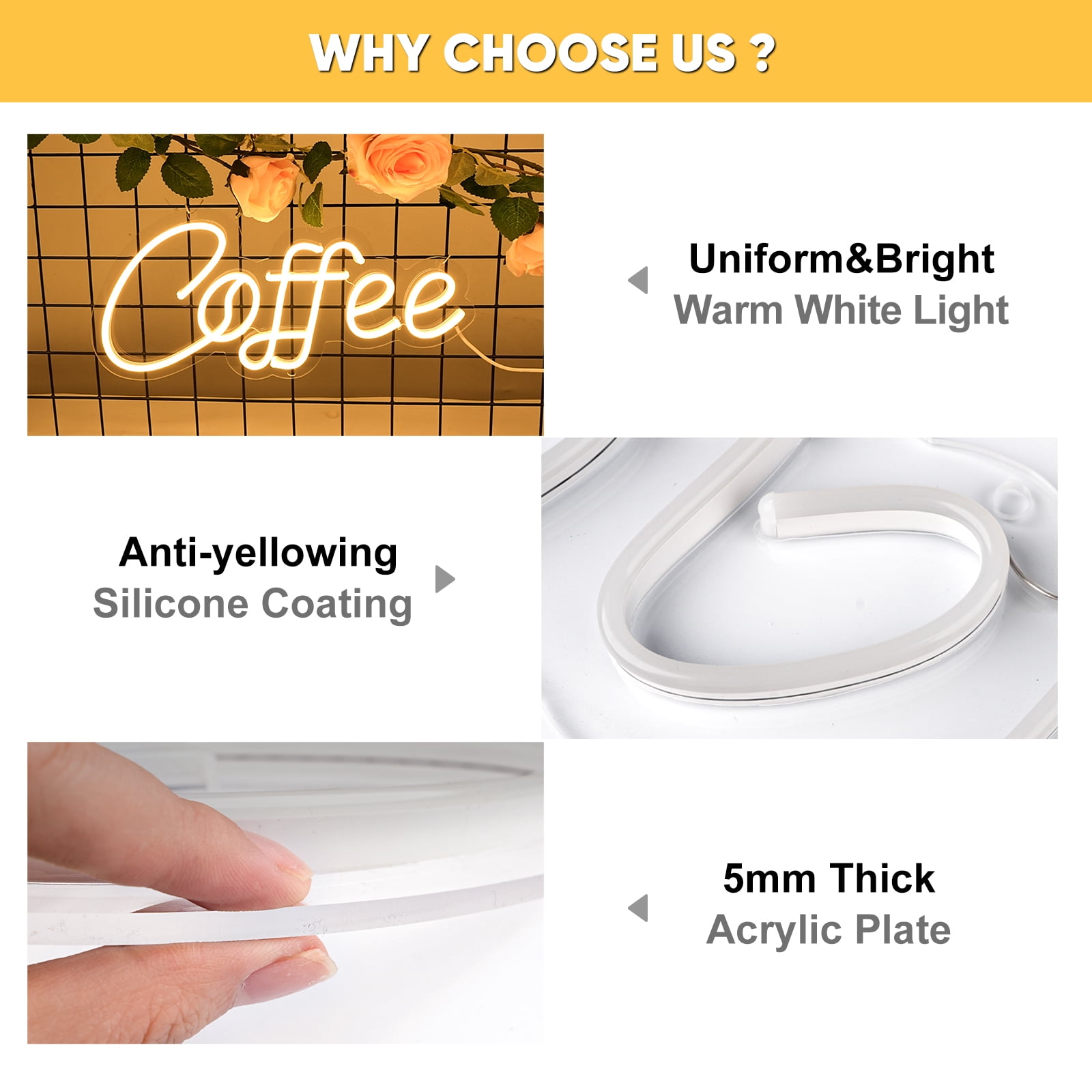 Slay - Insegna al neon, dimmerabile, decorazione da parete a LED, per