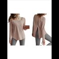 thumbnail image 2 of Camisetas Deportivas de Larga para Mujer, con Protección Solar UPF 50+, para Correr, Gimnasio, Secado Rápido Rosa Grisáceo XL, 2 of 9