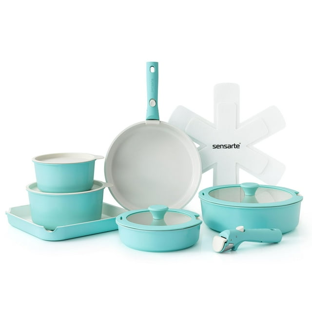 Set de utensilios de cocina SENSARTE Ceramic, 17 piezas, antiadherentes para inducción