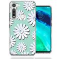 thumbnail image 1 of MUNDAZE For Motorola Moto G Fast White Teal Daisies Design Double Layer Phone Case Cover, 1 of 2