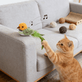 thumbnail image 2 of Interactive Chirping Bird Cat Toy Flapping Wings Realistic Plush Bird Cat ToyforIndoor Cats Self Play Cat Enrichment Single Pack, 2 of 5