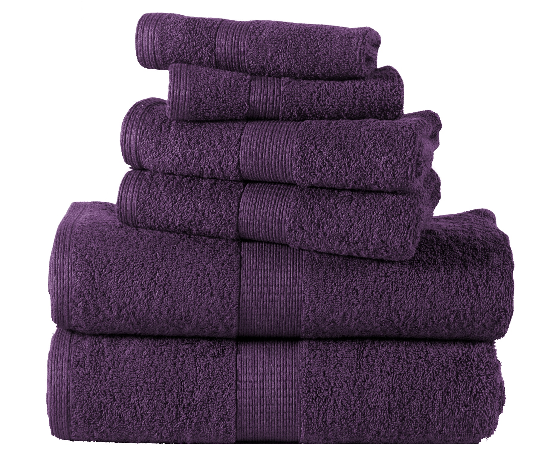Addy Home Absorbent & Soft Low Twist 6 Piece Bath Towel Collection (2