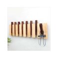 thumbnail image 2 of Wood Hanger w/ Flip-Down hookss Wall Mounted Clothes Rack Coat Hanger, 2 of 5