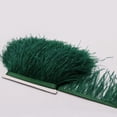 thumbnail image 3 of segolike 1 Yard Dyed Ostrich Feather Fringe Trim Ribbon Embellishment Dark green, 3 of 7