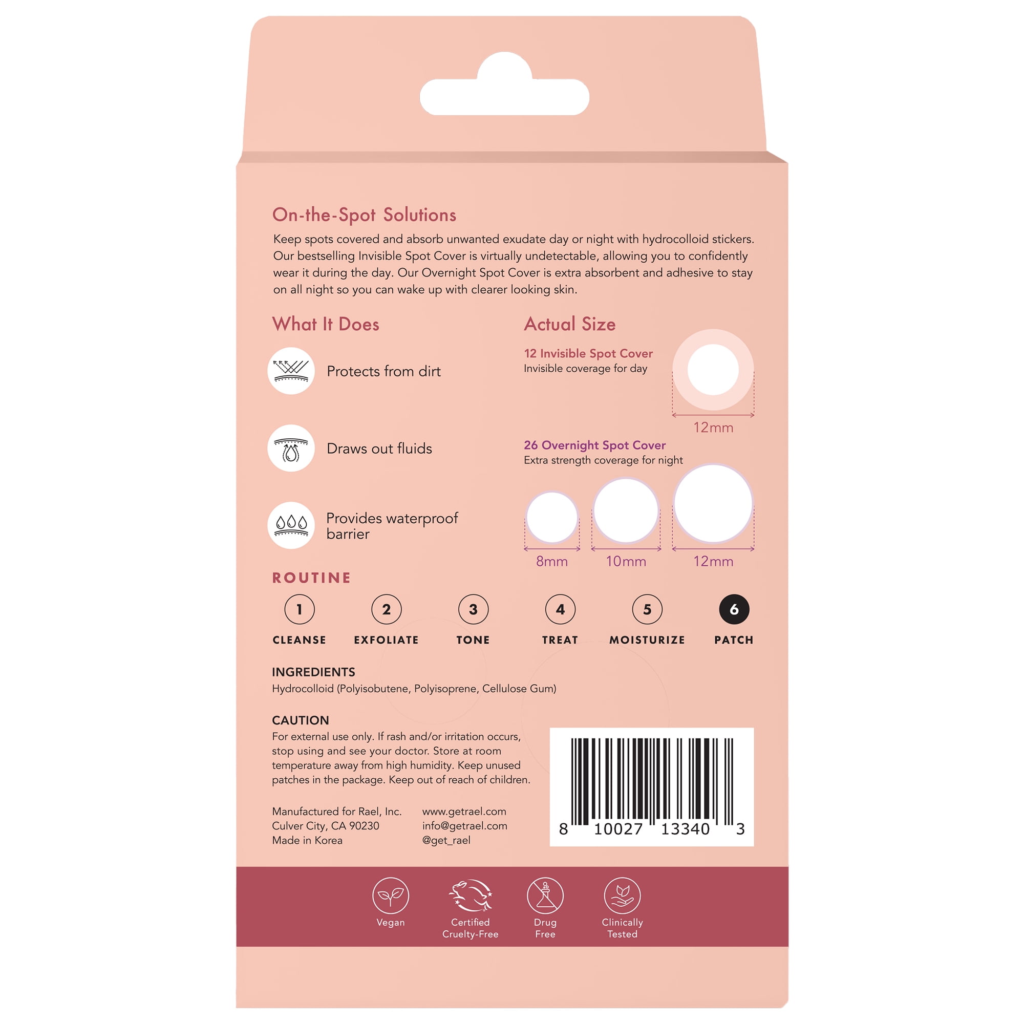 Rael Beauty Miracle Pimple Patch Day & Night Duo, for All Skin Types, 38 Count