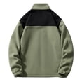 thumbnail image 3 of ZHOUCHANKIDS Featur Zip Up Hoodies for Men Casual Long Sleeve Sweatshirt Autumn Winter Thermal Plain Hooded Jacket with Pocket Army Green Medium, 3 of 3