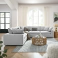 thumbnail image 1 of Modway Commix 5 Piece Down Filled Overstuffed Sectional Sofa in Light Gray, 1 of 10