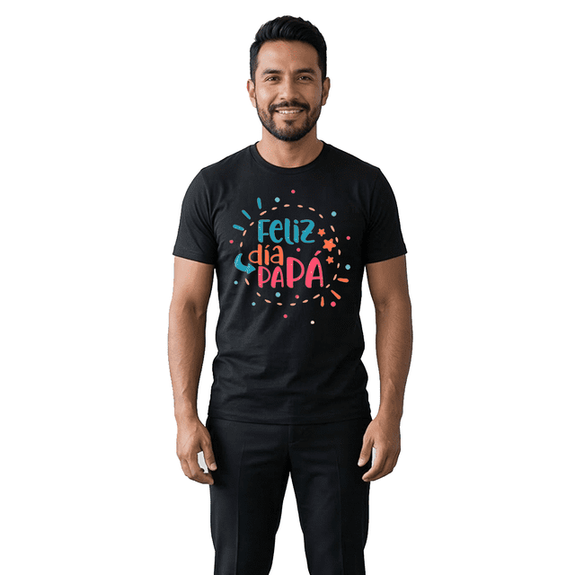 Playera Camiseta Para Papá Diseño Original Casual Regalo Día Padre Feliz Dia Papá Diseño Dibujo