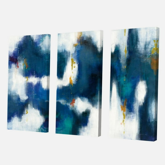 Designart Blue Glam Texture II Canvas Wall Art