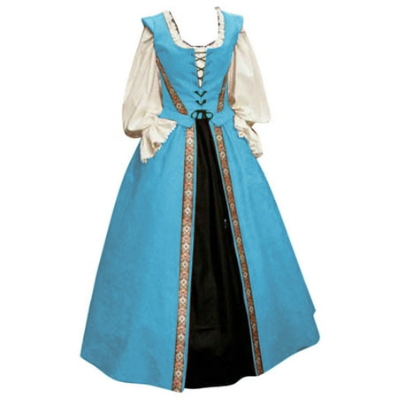 

Women Fall Winter Gothic Retro Floral Print Gowns Gowns Two Piece Dress Gothic Clothes Women