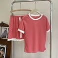 thumbnail image 2 of Jxximdong Pajamas for Women Set Women's Sleepwear Short Sleeve Pajama Set Red Loungewear XXL, 2 of 5