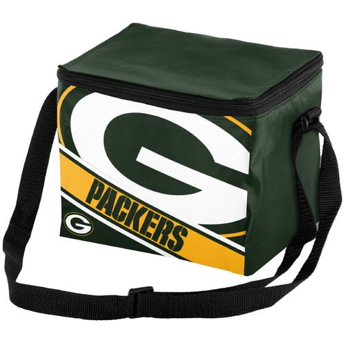 Forever Collectibles Green Bay Packers Logo Stripe 6pk Cooler