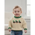 thumbnail image 4 of BemeyourBBs Toddler Baby Boy Girl Mallard Duck Sweater Hunting Duck Clothes Long Sleeve Duck Embroidery Pullover Tops Sweatshirts Knit Sweaters Fall Winter Outfit, 4 of 9