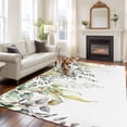 thumbnail image 2 of 5'x7' Area Rugs for Living Room Bedroom, Eucalyptus Leaves Washable Rug Carpet Runner Indoor Outdoor, Summer Botanical Green Watercolor Non Slip Floor Mats Area Rug for Kitchen, Nursery, 2 of 8