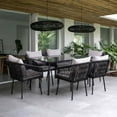 thumbnail image 2 of Set de Exterior Samui Relan 6 Sillas + Mesa de Ratán y Acero Color Negro, 2 of 13