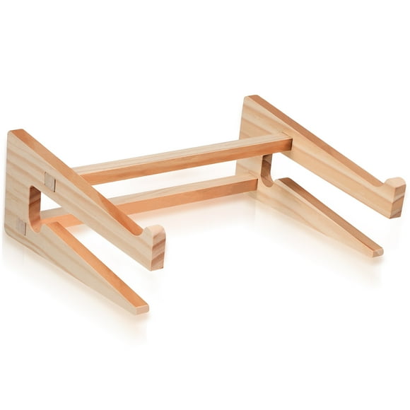 Soporte para computadora portátil Soporte para tableta Soporte para computadora portátil de madera Soporte para estante de almacenamiento para computadora portátil