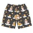 thumbnail image 4 of Bixox Men's Cute Bee Gnome printing Casual Classic Fit Short Summer Beach Shorts, 4 of 6