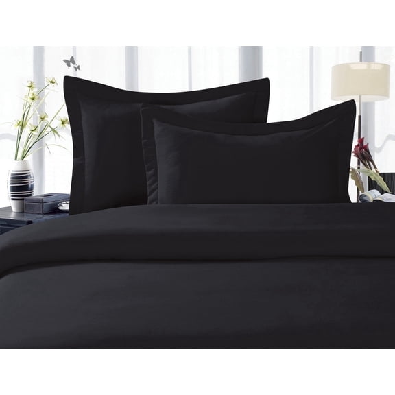 Elegant Comfort 1800 Series Microfiber Bed Sheets 6-Piece Set, Deep Pocket, California King Black