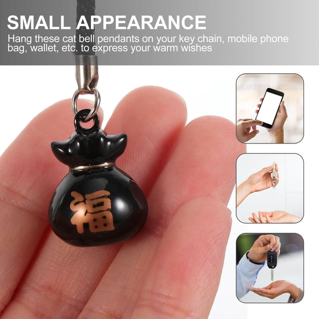unbranded 6Ud Colgantes Decorativos Dinero En Cobre Con Campana Para Teléfono Y Llaves