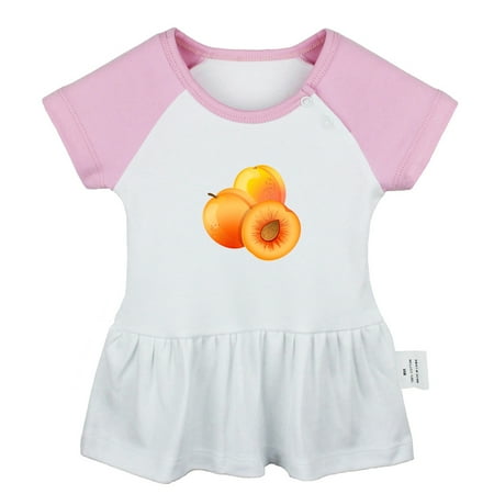 

Fruit Apricot Pattern Dresses For Baby Newborn Babies Skirts Infant Princess Dress 0-24M Kids Graphic Clothes (Pink Raglan Dresses 6-12 Months)