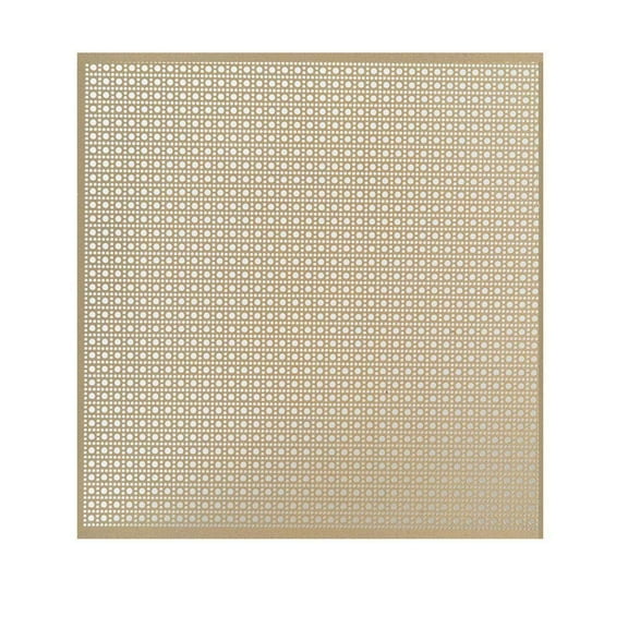 Gold Perforated Aluminum Sheet | Radiator Sheet | Lincane Design | 24 x 36 inches | .020” Thick | Great for Indoor & Outdoor Use | Made in The USA