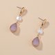 thumbnail image 3 of Pendientes para mujer, regalos para mujer, joyería informal de moda, pendientes de aleación con colgante de gota de agua morada para mujer, pendientes de moda., 3 of 3