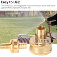 thumbnail image 5 of 1/2" 2Pairs Garden Brass Hose Mender End Repair Kit Hose Connector Male Female Connector, 5 of 8