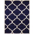 thumbnail image 1 of Unique Loom Treillis Tapis Design 9' x 12' Rectangle Bleu Marine/beige, 1 of 2