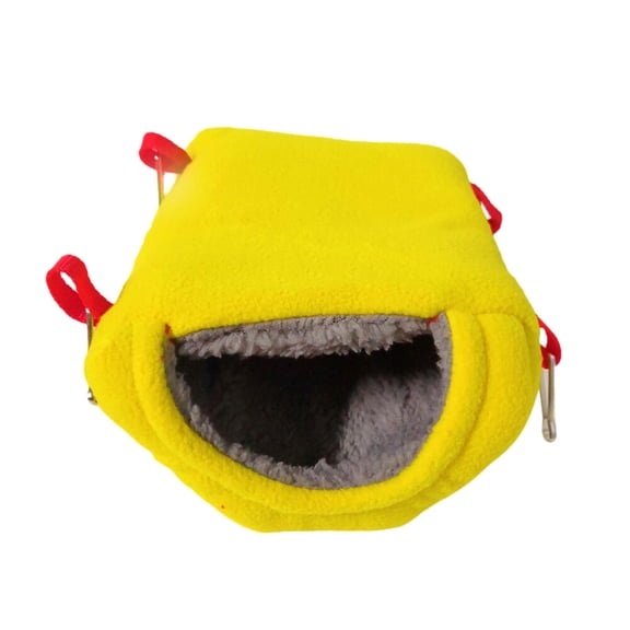 YUNLIGHTS Indoor Birds Nest Yellow Plush Parrot House Hammock Style Warm Sleeping Pad