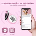 thumbnail image 6 of Silent Silicone Dog ID Tag with NFC, Scan QR for Instant Location Alerts, Emergency Contact and Modifiable Pet Profile, 1 Pack (Pink), 6 of 7