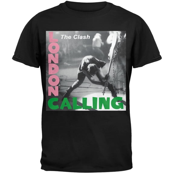 Clash Men's London Calling Slim Fit T-shirt Large Black