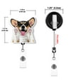 thumbnail image 3 of WIRESTER Set 2pcs Design Acrylic Key Card Holder Belt Clip Reel Id Badge Retractable - Sable Black Tan Pembroke Welsh Corgi Dogs, 3 of 6