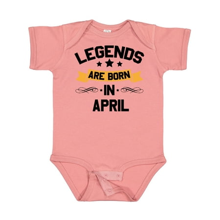 

Inktastic Legends Are Born in April Gift Baby Boy or Baby Girl Bodysuit