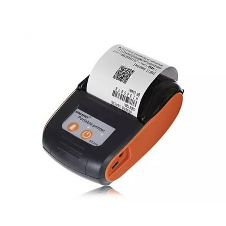 Impresora Térmica Portátil Jingpu Pt-210 58Mm Bluetooth Naranja Con 10  Rollos De Papel