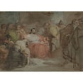 thumbnail image 2 of Thomas Sully 18x14 Gold Ornate Wood Frame and Double Matted Museum Art Print Titled - Suffer the Little Children, 2 of 4