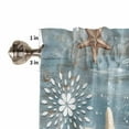 thumbnail image 5 of Teal Coastal Shell Kitchen Valances for Windows 54x18 Inch Kitchen Curtains Valances Rod Pocket Summer Nautical Ocean Starfish Coral Bathroom Window Valances for Window Treatment Decor, 5 of 6