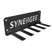 Synergee Accessory Rack for Resistance Bands, Mini Bands, Collars, Weight Belts - Wall Mounted - 5 Pegs to Organize Strength & Conditioning Equipment
