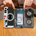 thumbnail image 2 of Funda de teléfono transparente con placa de circuito de cámara Vintage, cintas de música para iPhone 11, 15, 14 Pro Max, 12, 13 Mini, 16 Pro Plus, X, XS, 8, 7, 2 of 5