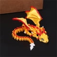 thumbnail image 3 of 3D Printed Winged Carriage Dragon Figurine With Random Eyes Art Deco Dragon Sculpture Tabletop Animal Theme Decor, 3 of 6