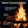 thumbnail image 5 of Sunnydaze Forest Wilderness 36" Round Steel Fire Pit Ring, 5 of 11