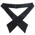 thumbnail image 3 of TOPTIE Nœud Papillon Croisé Ajustable en Polyester pour Uniforme Scolaire pour Femmes, Noir, 3 of 9