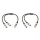 thumbnail image 1 of 2X Cable Divisor y XLR Hembra de 3 A XLR Macho Doble, Cable Divisor XLR, Cable Divisor de MicróFono Adaptador de Audio, 50 Cm, B, 1 of 5