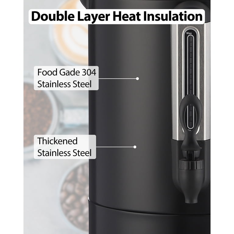 80 Cup Commercial Coffee Maker for Buffet Catering Party, 12L/3.2 gal  Stainless Steel Large Coffee Urn for Fast Blow and Heat Maintenance Hot  Beverage ...