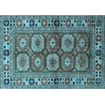thumbnail image 1 of Ahgly Company Indoor Rectangle Oriental Light Blue Industrial Area Rugs, 4' x 6', 1 of 4