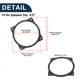 thumbnail image 5 of Anillo Espaciador de Altavoz Unique Bargains Adaptador de Altavoz Tweeter para Hyundai 2006-2021 2 Pcs, 5 of 7