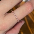 thumbnail image 2 of Women Geometric Copper Ring Inlaid Zircon Fashion Jewelry Individually Packed Birthday Gift Ring For Her Style, 2 of 3