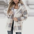 thumbnail image 3 of DailyTrove Women's Plaid Sherpa-Lined Jacket - Fleece Lined Outerwear, Warm for Fall & Winter, 3 of 6