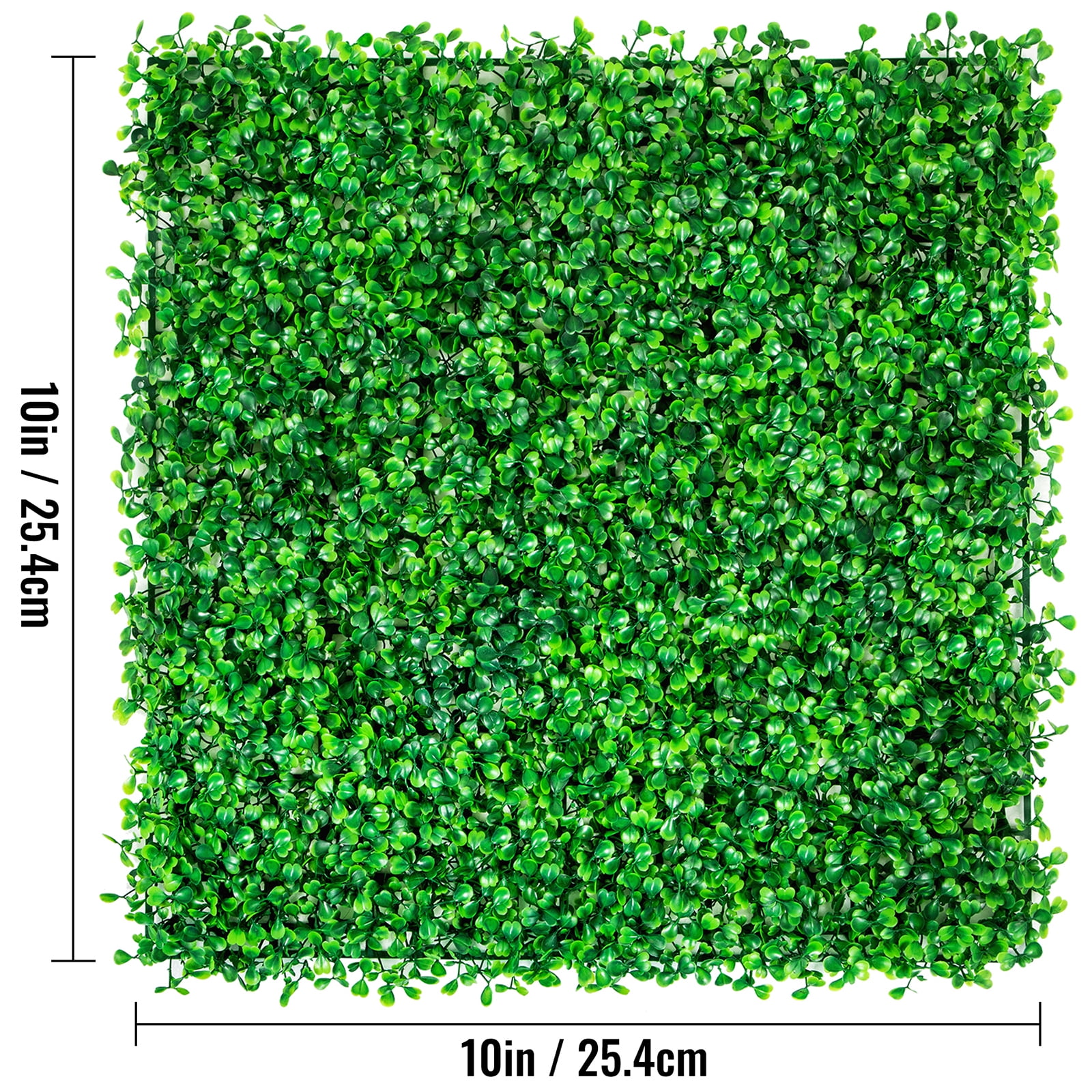 12PCS Artificial Boxwood Panels, Boxwood Hedge Wall Mat,Artificial Grass Backdrop Wall, Privacy Hedge Screen UV Protected for Outdoor Indoor Garden Fence Backyard, 10"x10"