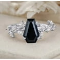 thumbnail image 4 of Coffin Cut Lab-Created Black Onyx & Diamond Engagement Ring in 925 Sterling Silver – Unique Wedding Engagement Ring, Perfect Bride Gift Fine Jewelry, 4 of 4