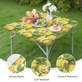 thumbnail image 4 of Yellow Lemon Fruits GreenLeaves Pattern Square Fitted Tablecloth with Elastic Edge,Square Table Cover,Washable Elastic Table Cover for Home Kitchen Party Decor 36"x36", 4 of 6